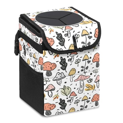 Car Trash Can – Multi-Purpose, Lightweight and Portable with Durable Water-Resistant Coating, No Installation Required, Practical and Ample Capacity, Variety of Colors.Mushroom - color: Mushroom(13)
