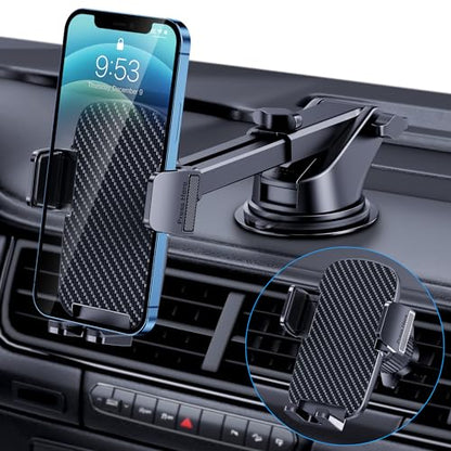 Car Phone Holder [Military-Grade Suction] Phone Stand for Car [Super Stable] Automobile Car Mount for iPhone Universal Accessories Air Vent Dashboard Windshield Mount Fit Vehicle Accessories - style: Modle-A