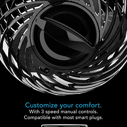 Vornado Pivot Clip Personal Air Circulator, 3-Speed, Portable Desk Fan with Multi-Surface Clip, 360-Degree Adjustable Axis, 9 in Tall, 4 in Diameter, Whisper Quiet, Black - color: Black