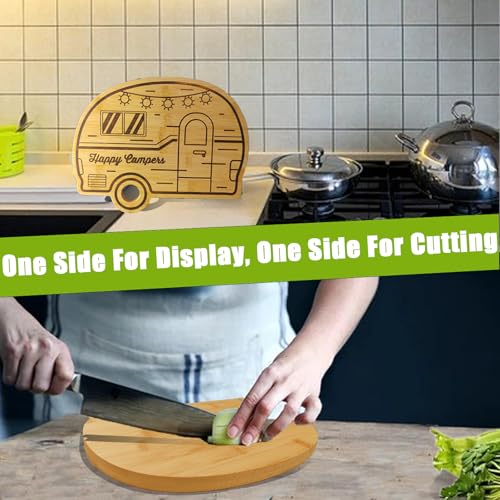 Rv Camper Cutting Board, Unique Cutting Boards for Kitchen, Practical Charcuterie Boards Rv Holiday Gifts, Wood Camping Gifts for Women, Small Camper Kitchen Essentials for Rv Camper Lovers - style: New RV