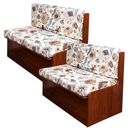 CRFATOP 4 Pieces RV Couch Covers for Sofa Bed Printed Large Camper Cushion Slipcover Stretch 3 Seat Rv Dinette Cushion Furniture Protector for Jackknife Sleeper Sofas, 2 Backrest & 2 Bench Cover,D03 - color: Color D03, size: 2 Set