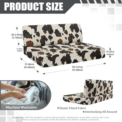 RV Dinette Cushion Covers, Giraffe Skin Stretch Camper Couch Cover with Seat Covers and Backrest Cushions, Camper Seat Protector Dinette Booth Sofa Slipcover for Rv - color: Giraffe Skin