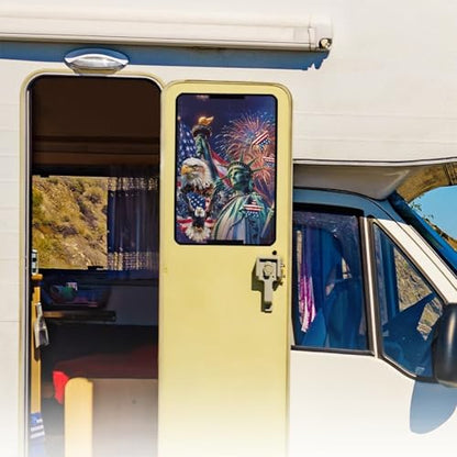 250th Anniversary of Freedom RV Door Window Shade Cover Privacy Camper Sun Shade 16x25 Collapsible RV Door Window Shade Cover, Sun Blackout Fabric for Camper Trailer - color: 250th Anniversary of Freedom