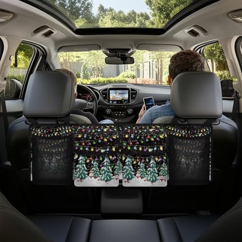 Christmas Prints Car Trunk Organizer Hanging Car Back Seat Storage Bag Auto Cargo Bag Automotive interior Accessories for Most Sedans SUV Jeep Trucks MPV Van - color: Christmas Prints