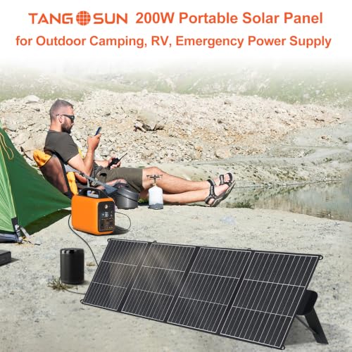 200W Portable Solar Panel Lightweight Design 25% Efficiency HPBC Solar Cell | 20V Foldable Charger, Compatible for Jackery/Ecoflow/Bluetti,with MC4,PD45W USB-C,IP65 for RV camping off-grid Power Blackout
