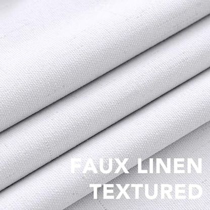 H.VERSAILTEX Linen Look 100% Blackout Curtains 63 Inches Long for Bedroom Rod Pocket 42 Inches Wide Linen Textured Thick Window Curtain Drapes with White Backing, Bright White, 2 Panels - color: Bright White, size: 42"W x 63"L (Pack of 2)