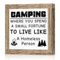 Camping Wooden Sign Desk Decor RV Accessories for Inside Camper Decor Rustic Wood Plaque Sign for Travel Trailers Camping Gifts for Camper Lovers Women Men