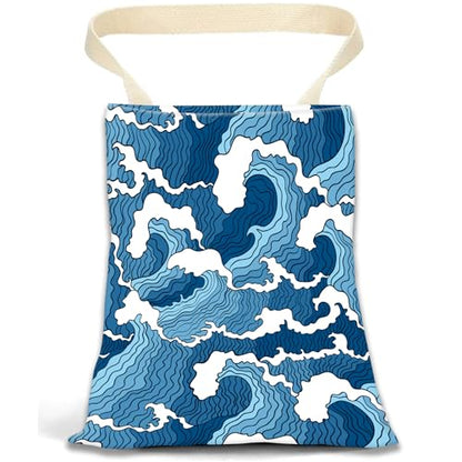Car Garbage Can, Hanging Car Trash Can Bag for Back Seat Organizer, Cute Blue Sea - color: Cute Blue Sea