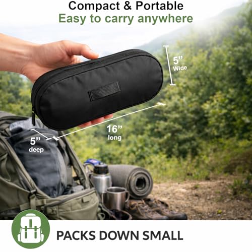 Portable Camping Chair for Young Adults and Teens, Holds 220 LB, Lightweight & Compact Foldable Camp Chair for Backpacking Travel, Outdoor Folding Chair for Beach, Sports, Fishing, Lawn & Concert