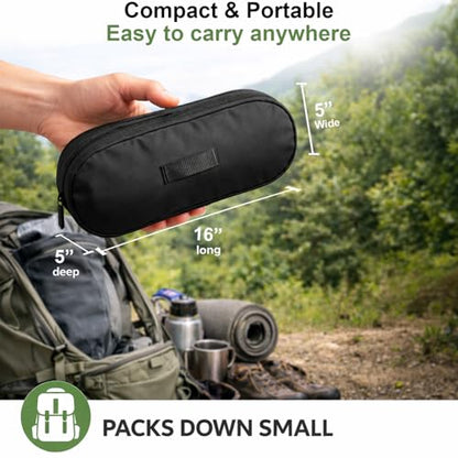 Portable Camping Chair for Young Adults and Teens, Holds 220 LB, Lightweight & Compact Foldable Camp Chair for Backpacking Travel, Outdoor Folding Chair for Beach, Sports, Fishing, Lawn & Concert