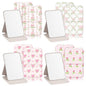 Geelin 12 Pcs Compact Mirror Bulk Mini Pocket Mirrors for Women Travel Folding Mirror Portable Hand Mirrors for Graduation Party Gift Camping Office Home(Pink Rose) - style: Pink Rose