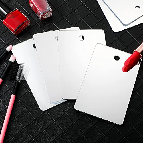 Amyhill 10 Pcs Featherweight Camping Mirror Shatterproof Compact Small Mirrors Bulk for Pocket Travel Shaving Makeup Hanging Wall Men Women Bathroom, 4.3 x 2.8 Inch