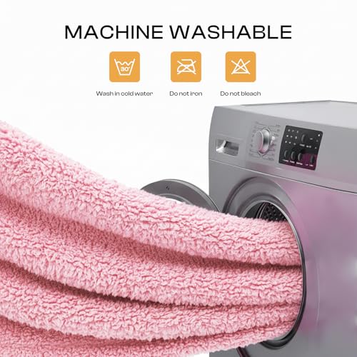 Luciphia 1 Pack 3 Calming Dog Blanket Fluffy Premium Fleece Pet Blankets Soft Sherpa Throw for Dogs Puppy Cat Pink Large (41" x31") - color: Pink, size: Large (Pack of 3)