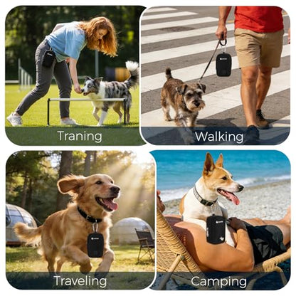 Dog Treat Pouch with Clip, Treat Pouches for Pet Training, Small Dog Treat Container Treat Bag for Leash, Waterproof Dog Treat Bag, Hands-free Training Pouch - color: Black