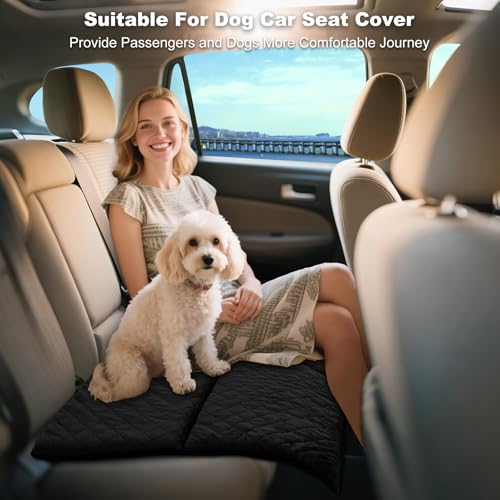 Car Backseat Dog Mat, Comfortable Non-Slip Cushion Suitable for Travel Dog Bed and Pet Home Sofa Blanket, Custom Mat for Car Backseat Extender and Seat Cover (Black 51.2 x 23.6in) - color: Black