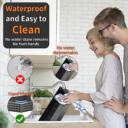 Magnetic Spice Rack for Refrigerator 2 Tiers and Paper Towel Holder and Utensil Holder, Magnetic Refrigerator Organizer, Strong Magnetic Fridge Shelf, Side Fridge Storage Rack for Kitchen