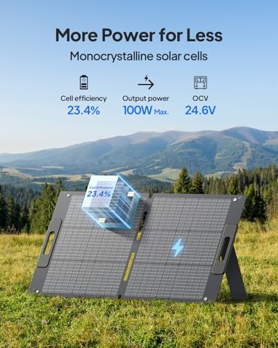 BLUETTI Handsfree 1 Solar Generator with 100W Solar Panel (Ships Separately), 268.8Wh 300W LiFePO4 Battery, 5 Output Ports, Portable Power Station for Camping, Drones (Backpack Not Included) - style: BLUETTI Handsfree 1 power station+100W Solar Panel