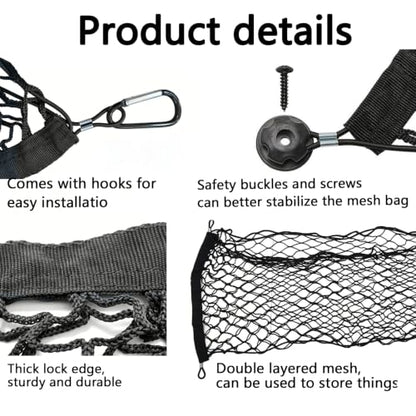 Truck Bed Cargo Net, Storage Elastic Mesh Net（35.4 * 15.7In） - size: 35.4*15.7in