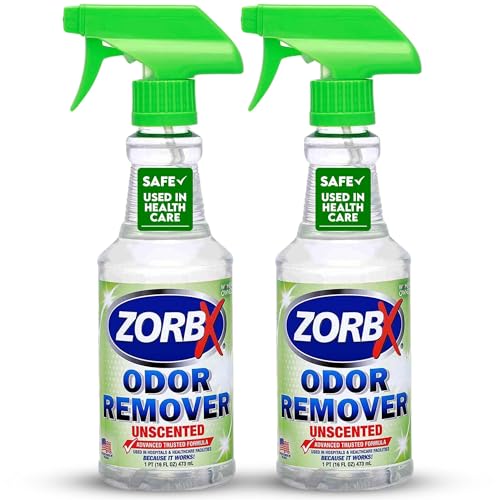 ZORBX Unscented Odor Eliminator Spray 16 Oz (2-Pack) – Hospital-Grade Permanent Odor Remover for Pet & Human Urine, Smoke & Strong Household Odors – Carpet, Upholstery, Mattress, Bathroom, Car & More - size: 16 Fl Oz (Pack of 2)