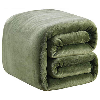 Polar Fleece Blankets Travel Size for The Bed Extra Soft Brush Fabric Super Warm Sofa Blanket 50" x 61"(Green Travel) - color: Green, size: Travel (50-Inch-by-61-Inch)