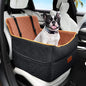 HEGGCOOE Small Dog Car Seat, Memory Foam Dog Booster Seats with Thick Cushion for Medium Dogs Under 35lbs, Detachable Washable Pet Car Seat Travel Bed with Storage Pockets,2 Safety Belts - color: Black+brown