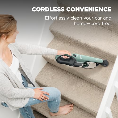 Shark UltraCyclone Pro Cordless Handheld Vacuum, Powerful Suction, Handheld Vacuum for Car & Home, Crevice Tool, Scrubbing Brush, Lightweight, XL Dust Cup, Black/Green, CH901 - style: UltraCyclone