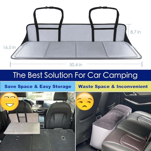 (Gray) Car Camping Essentials, Increase Trunk Space, for Car Camping & Travel, Fits Tesla Y/3,SUV with Full Flat Cargo Like RAV4,CRV,X-Trail,Outback,Highlander,Kuga,Cherokee,Equinox