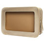 LETGO Clear Makeup Bags, TSA Approved Toiletry Bag with Zipper, Clear Makeup Organizer Fit Carry-on Travel Essentials,Clear Cosmetic Bags for Women Men (C-Gold) - color: C-Gold