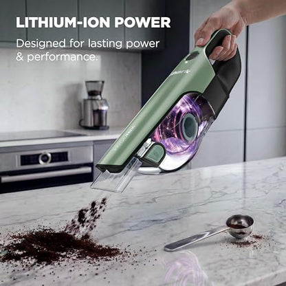 Shark UltraCyclone Pro Cordless Handheld Vacuum, Powerful Suction, Handheld Vacuum for Car & Home, Crevice Tool, Scrubbing Brush, Lightweight, XL Dust Cup, Black/Green, CH901 - style: UltraCyclone