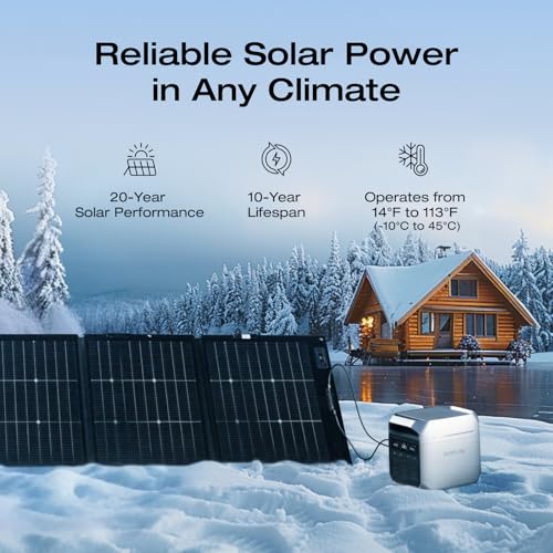 EF ECOFLOW Solar Generator DELTA 3 Plus with 220W Bifacial Solar Panel, 1000W Solar Input, LFP(LiFePO4) Battery, Portable Power Station for Home Backup Power, Camping & RVs - style: DELTA 3 Plus with 220W