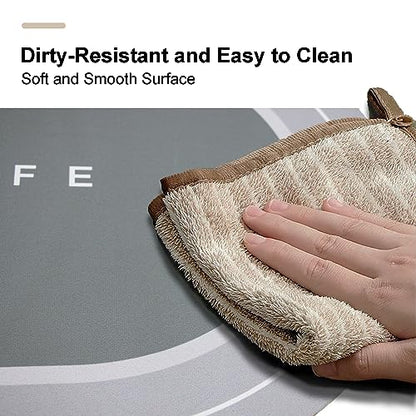 Rubber Bath mats Quick-Drying Non-Slip Bathroom mat Super Absorbent Bath mat Instant Dry Bath mat, Bathroom Rug in Front of The Kitchen Sink, Shower Room, Bathtub, Oval(Beige+16.9x35.4in) - color: Beige, size: 16.9x35.4in