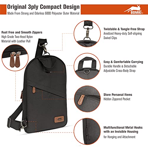 BOMKI Grilling and Camping Cooking Utensils Set for The Outdoors BBQ - Camping Utensil Set Camping Kitchen Set Cookware Accessories with Case Camping Essentials Camping Stuff Camp Cooking Set - style: Black Lite