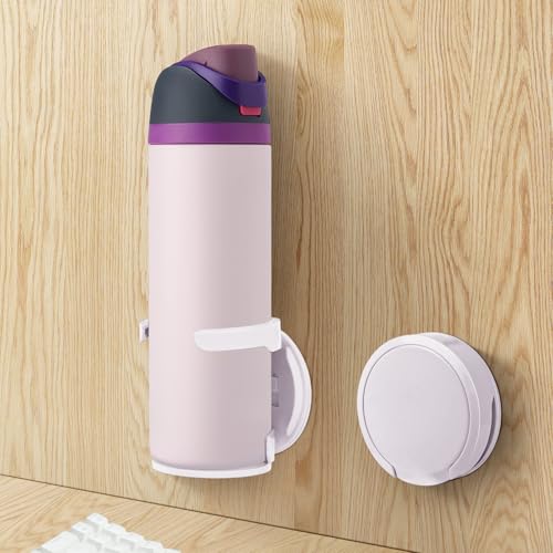 Water Bottle Holder Compatible with Stanley, Hydroflask, Sinple Midern, Stable and Durablee Wall Cup Holder, Space Saving Water Bottle Organizer Storage for Drinks and Coffee (Light Purple, 2) - color: Light Purple, size: 2