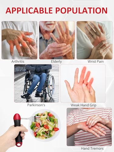 Adaptive Utensils Weighted Spoon Fork Set for Hand Tremors, Parkinson's & Arthritis | Non-Slip Grip Aid for Elderly, Disabled Adults, Weak Hand Support, Handicapped-Friendly, Travel-Ready Eating Utensils