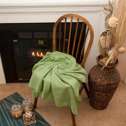 (24 Pack) Bulk Fleece 50x60 Throw Blankets for Wedding Favors, Homeless Women, Men, Homes, Bed, Sofa, Couch, Office, Pet Blankets, Travel | Soft Warm Lightweight Throw Blankets in Bulk (Green) - color: Green