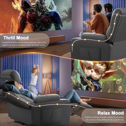 Reclining Loveseat, 55.1" RV PU Leather Wall Hugger Recliner Love Seats Sofa with Charging Station, Removable Armrest, Cup Holder, Double Recliners Couch, Manual Love Seat for Living Room - color: Dark Gray, size: Hera - Loveseat