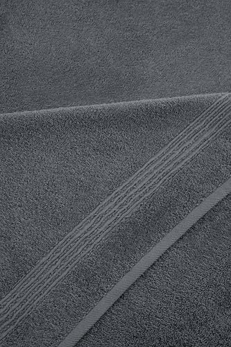 Ozdilek 2-Piece Bath Towels, 27x54 100% Turkish Cotton, Luxury Quick Dry, Extra Large, Fade-Resistant, Eco-Friendly, Spa Towel, Comfortable (Antrazit Grey) - color: Antrazit Grey