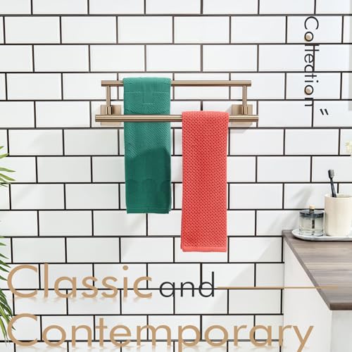 KOKOSIRI Hand Towel Bar 16-Inch Towel Holder Bathroom Rack for Bath Cabinet Towel Rails Champagne Bronze Stainless Steel B5009CPG-L16 - color: Champagne Bronze, size: 16-Inch
