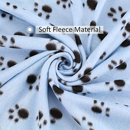 Comsmart Pet Blanket Dog Cat Soft Fleece Blankets Sleep Mat Pad Bed Cover with Paw Print for Kitten Puppy and Other Small Animals, 6 Pack of 39x35 Inches - size: 6 Pack of 39x35 Inches