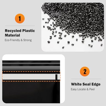 50 Count Recycled Disposable Car Trash Bags - 2.5 Gallon Heavy Duty Alternative to Bulky Car Trash Can & Car Garbage Can, Leakproof Smellproof Hanging & Stick-On Garbage Bag for Car, SUV, Truck - color: 50 Count(Black)