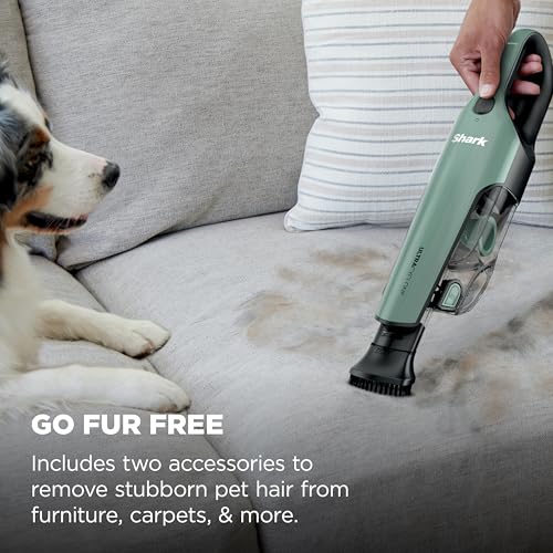 Shark UltraCyclone Pro Cordless Handheld Vacuum, Powerful Suction, Handheld Vacuum for Car & Home, Crevice Tool, Scrubbing Brush, Lightweight, XL Dust Cup, Black/Green, CH901 - style: UltraCyclone