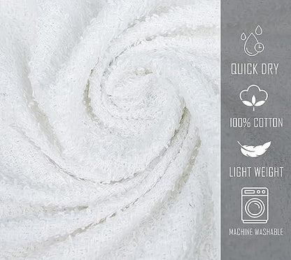 (Pack of 60 White Bath Towel Bulk 20x40 Inches - Economy Cheap Bath Towels for Commercial Uses, Gym, Salon, Spa & Hair -Lightweight Bath Towel Quick Drying -Bath Towels Sets Bulk - color: White, size: Bath Towel - Pack of 60 - 20x40 Inches