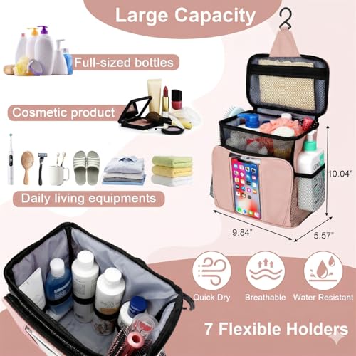 BAIMAY College Dorm room Essentials for Girls, Quick Dry Mesh Shower Caddy-Beige - color: Beige