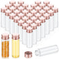 Didaey 100 Pcs Small Clear Vials Spice Mini Jars with Lids Mini Glass Bottles with Screw Aluminum Metal Caps Tiny Jars Sample Containers for Powder Cream Cosmetic Jewelry Wedding (15 ml,Rose Gold) - color: Rose Gold, size: 15 ml