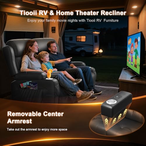 RV Loveseat Recliner Sofa, 3 Seat Wall Hugger Massage Reclining RV Couch with USB, Insert Pockets, Cup Holders, 150° RV Recliners Sleeper Sofa for RV Furniture & Home Theater Seating - color: Black, size: 3 Seat-G1