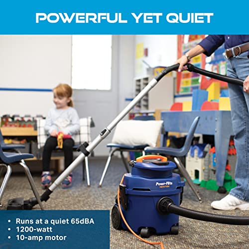 Powr-Flite Newton Compact Vacuum Cleaner Canister with HEPA Filtration, Portable Vacuum for Hardwood Floors and Rugs, PV610-Q10-U
