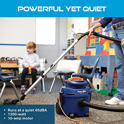 Powr-Flite Newton Compact Vacuum Cleaner Canister with HEPA Filtration, Portable Vacuum for Hardwood Floors and Rugs, PV610-Q10-U