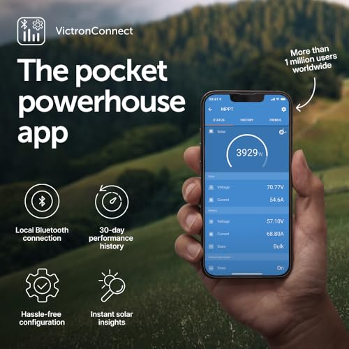 Victron Energy SmartSolar MPPT Solar Charge Controller (Bluetooth) - Charge Controllers for Solar Panels - 100V, 15 amp, 12/24-Volt - style: 100V, 15A