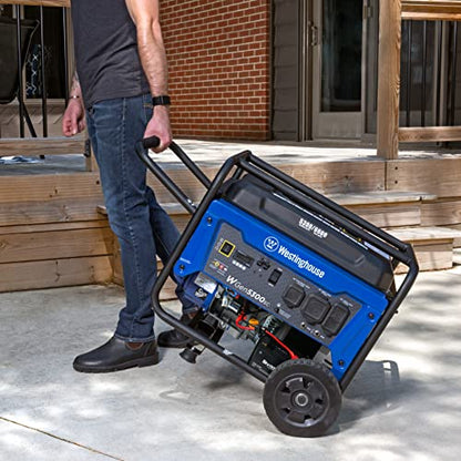 Westinghouse 6600 Watt Home Backup Portable Generator, Electric Start, Transfer Switch Ready 30A Outlet, RV Ready 30A Outlet, CO Sensor - style: 6600 Watts - Gas Only - Electric Start