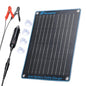 Nicesolar 10W 12V Solar Panel Car Battery Trickle Charger & Maintainer with Cigarette Lighter Plug & Alligator Clip for Car Automotive Motorcycle Boat Marine Snowmobile Watercraft RV